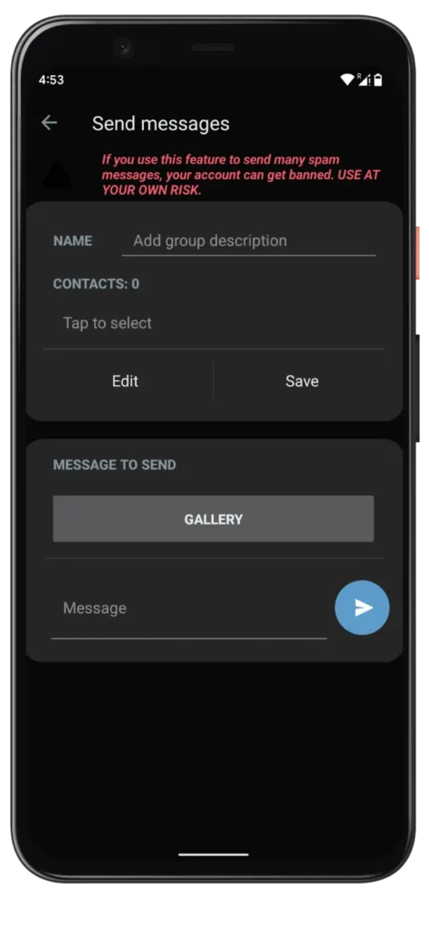 Blue WhatsApp Plus Mass Message Sender